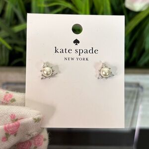 SOLD Kate Spade ♠️ NWT Holiday Pearl and Faux Diamond Tree Shaped Stud Earrings